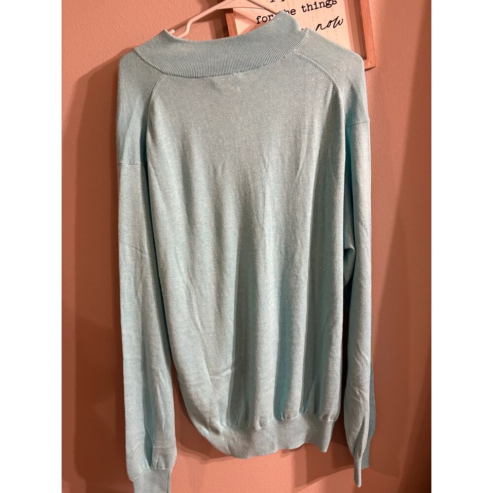 Nwt Peter Millar 1/4 Zip Sweater In Color Cabanna… - image 3